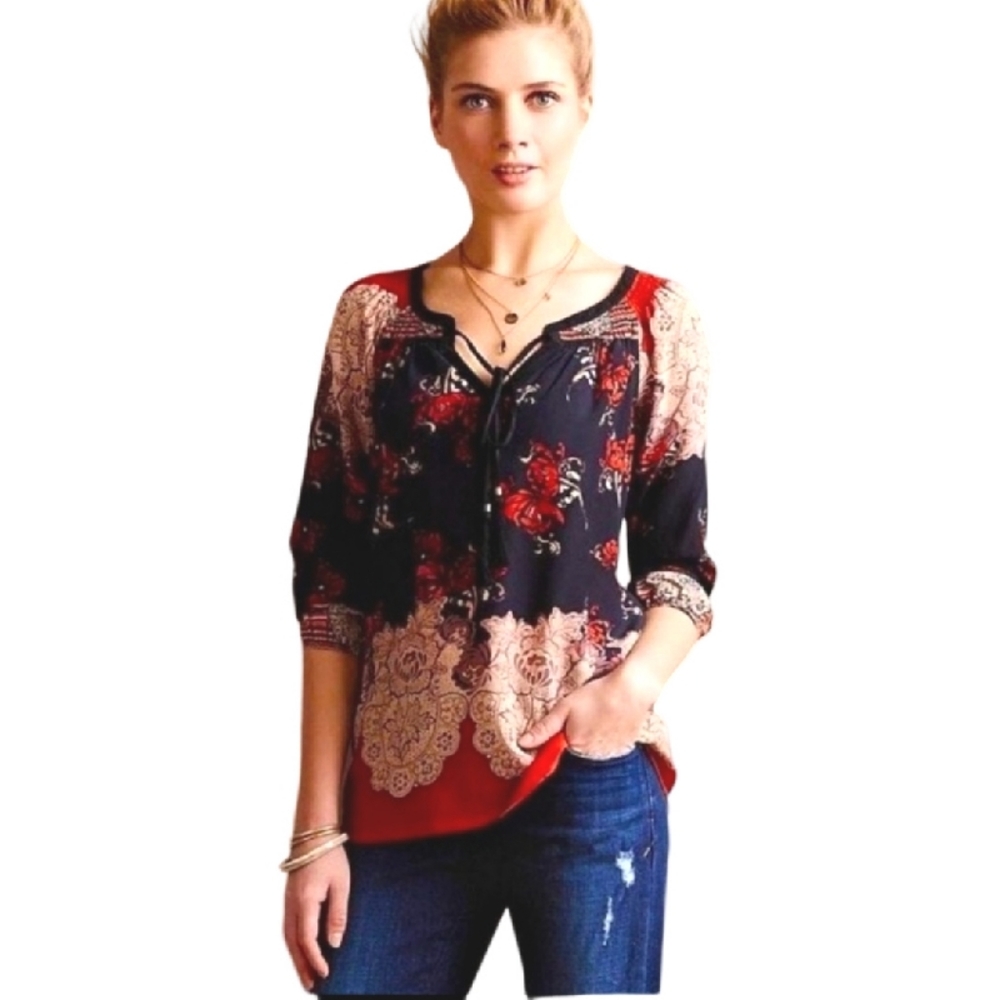 Anthropologie Silk Tunic